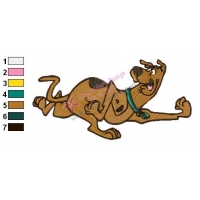 The Dog Scooby Doo Running Embroidery Design